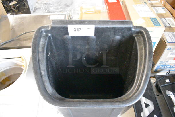 Carlisle Black Poly Trash Can. 7x13x23 - Image 2 of 3