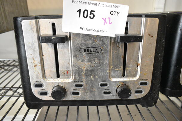 2 Bella 30217 Metal Countertop 4 Slot Toaster. 120 Volts, 1 Phase. 2 Times Your Bid! This Unit Was In Working Condition When the Restaurant Closed. (secondary dining room) - Image 5 of 7