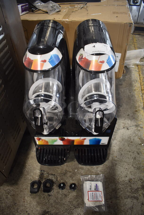 BRAND NEW! Vollrath VCBA128-37 Stainless Steel Commercial Countertop 2 Hopper Slushie Machine. Hoppers Have 1.6 Gallon Capacity. 115 Volts, 1 Phase. Tested and Working! - Image 1 of 8