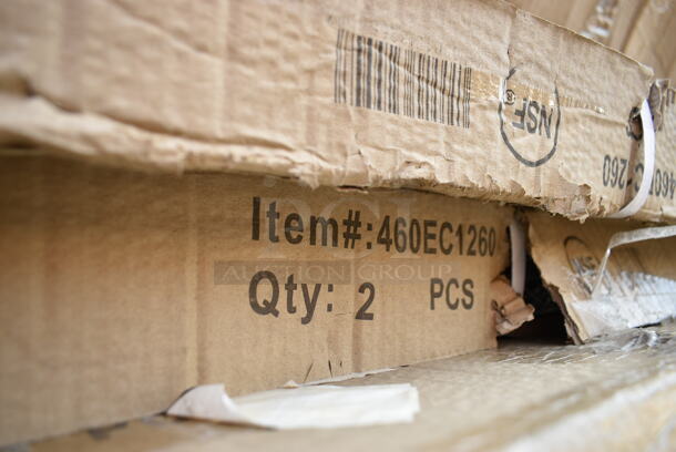 2 Boxes of 2 BRAND NEW SCRATCH AND DENT! Regency 460EC1260 12" x 60" NSF Chrome Wire Shelf. 2 Times Your Bid!  - Image 4 of 5