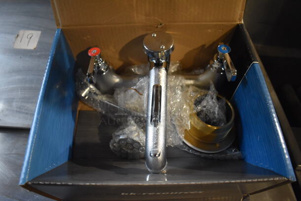 BRAND NEW IN BOX! BK BKSF-WB1 Stainless Steel Faucet w/ Handles