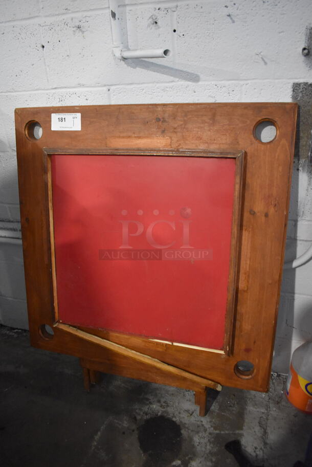 Wooden Folding Card Table. 34x34x31 - Image 3 of 7