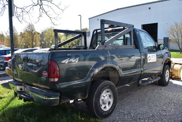 2003 Ford F250 Super Duty 4x4 2 Door Pick Up Truck w/ Meyer Metal Snow Plow. Odometer Reads 96,376. VIN 1FTNF21LX3EA67690. Title In Hand. Vehicle Runs and Drives. See Lot #6 For Additional Pictures. - Image 6 of 12