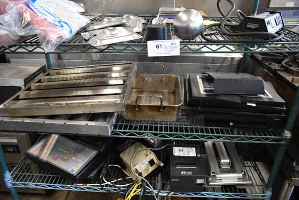 ALL ONE MONEY! TWO TIER LOT of Various Items Including Grease Filters and 1/6 Size Drop In Bin Lids! - Image 3 of 7