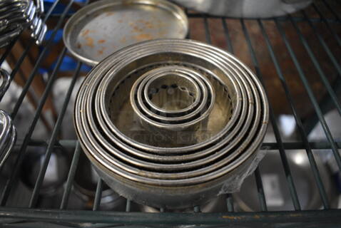 ALL ONE MONEY! Lot of Metal Cutters in Metal Tin! 5x5x2