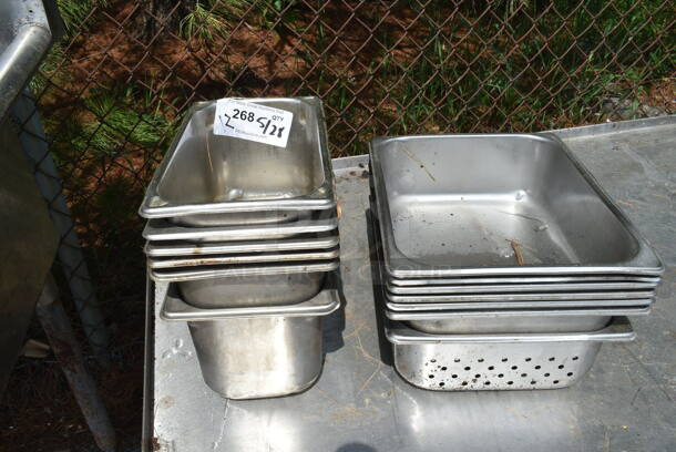 ALL ONE MONEY! Lot of 12 Various Stainless Steel Drop In Bins.  - Image 1 of 3