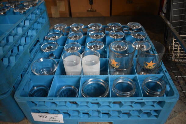 28 Various Glasses in Dish Caddy. Includes 3x3x6. 28 Times Your Bid! - Image 1 of 2
