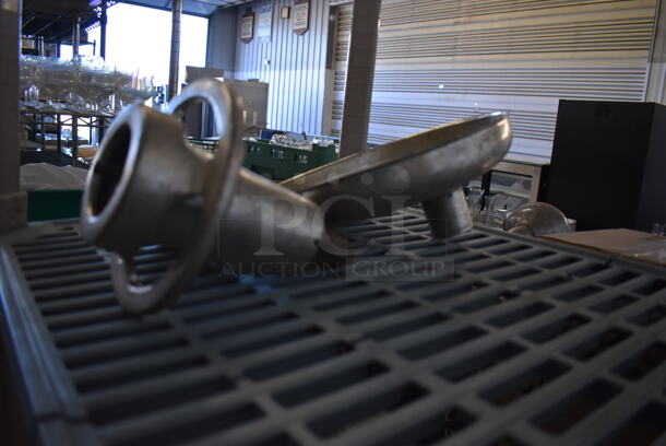 Metal Commercial Meat Grinder w/ Tray.  - Image 3 of 4