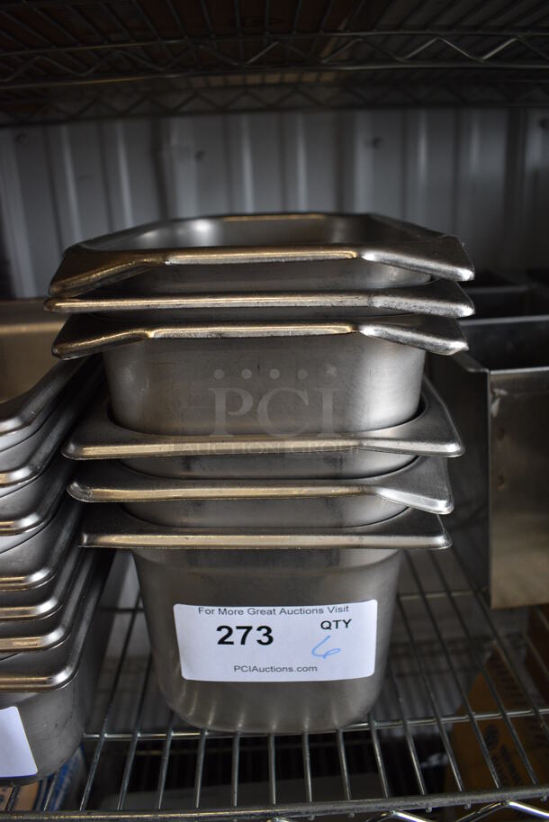 6 Stainless Steel 1/3 Size Drop In Bins. 1/3x6. 6 Times Your Bid! - Image 1 of 3