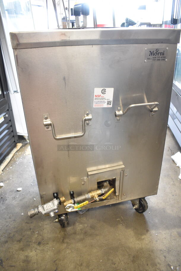 BRAND NEW SCRATCH AND DENT! Stainless Steel Commercial Natural Gas Powered Floor Style Tandoor Tandoori Oven on Commercial Casters.  - Image 8 of 10