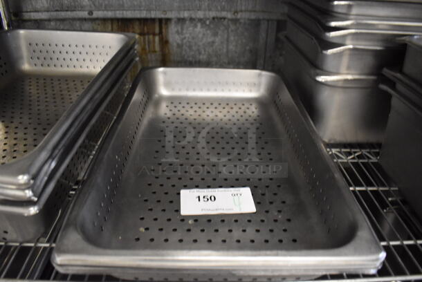 4 Perforated Stainless Steel Full Size Drop In Bins. 1/1x2. 4 Times Your Bid! - Image 5 of 5