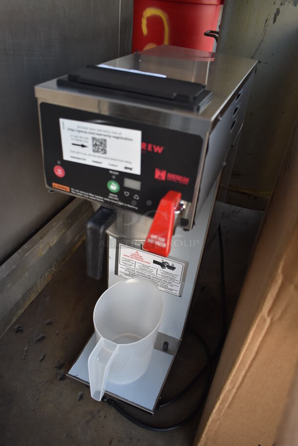 BRAND NEW IN BOX! Grindmaster B-SAP Stainless Steel Commercial Countertop Coffee Machine w/ Hot Water Dispenser, Metal Brew Basket and Poly Pitcher. 120 Volts, 1 Phase. 8.5x20x27 - Image 2 of 7