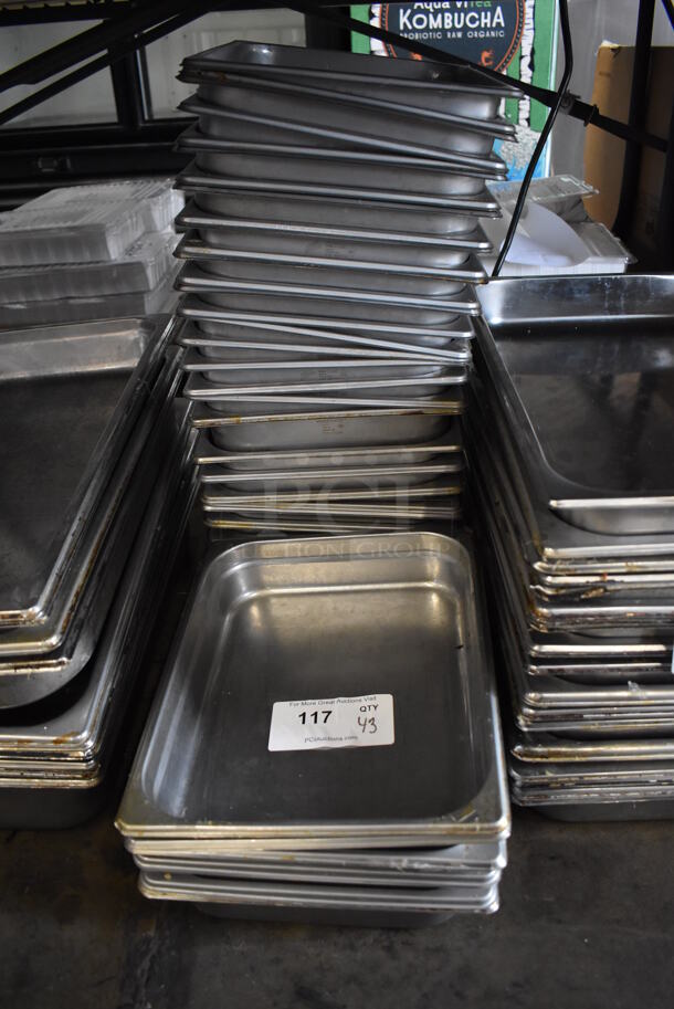 43 Stainless Steel Half Size Drop In Bins. 1/2x2.5. 43 Times Your Bid!