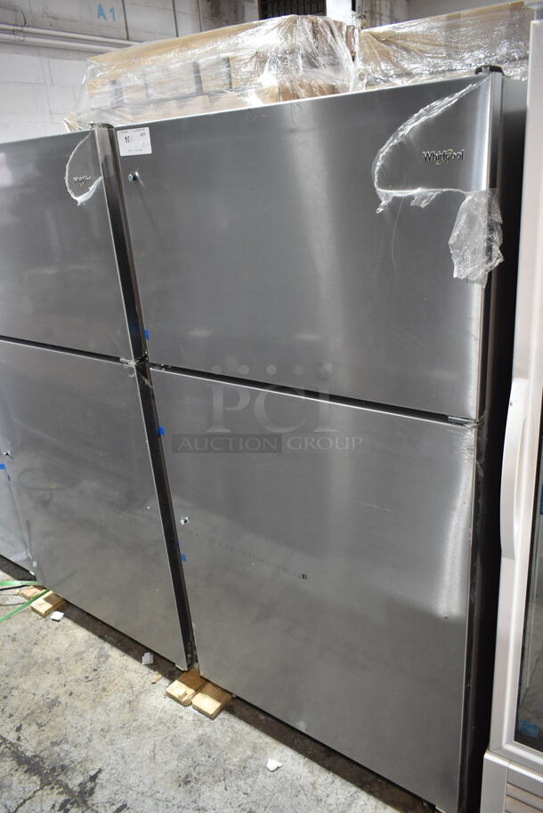 BRAND NEW SCRATCH AND DENT! 2024 Whirlpool WRT311FZDM02 Stainless Steel Cooler Freezer Combo. 115 Volts, 1 Phase. Tested and Working! - Image 3 of 8