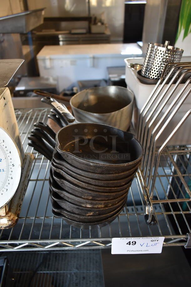 ALL ONE MONEY! Lot of Various Items Including Scale, Metal Cutting Board Rack and Cast Iron Skillets - Image 3 of 4
