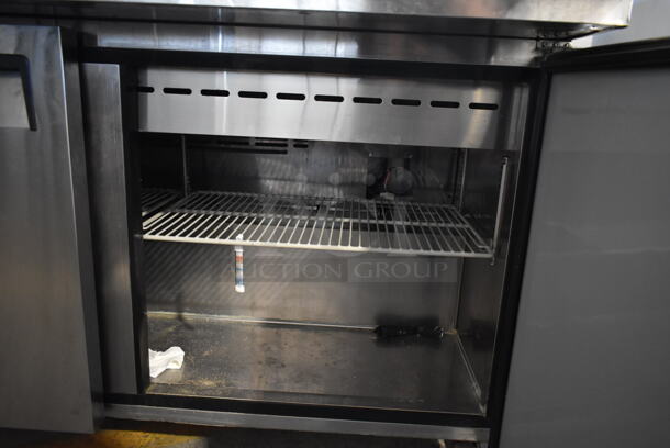 Turbo Air MST-60-24 Stainless Steel Commercial Sandwich Salad Prep Table Bain Marie Mega Top on Commercial Casters. 115 Volts, 1 Phase. Tested and Powers On But Does Not Get Cold - Image 8 of 9