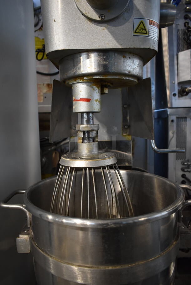 2013 Omcan SP300A Metal Commercial Countertop 30 Quart Planetary Dough Mixer w/ Stainless Steel Mixing Bowl, Bowl Guard, Dough Hook and Whisk Attachments. 110 Volts, 1 Phase. Tested and Working! - Image 5 of 10