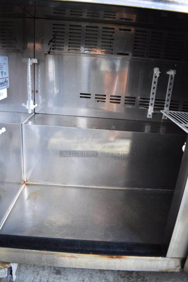 Blue Air BLUR72 Stainless Steel Commercial 3 Door Undercounter Cooler on Commercial Casters. 115 Volts, 1 Phase. Tested and Powers On But Does Not Get Cold - Image 5 of 6