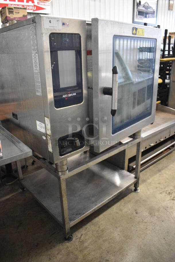2015 Alto Shaam Model CTP7-20E Stainless Steel Commercial Combitherm Convection Oven on Stainless Steel Commercial Equipment Stand. 208-240 Volts, 3 Phase. 44x40x64 - Image 7 of 7