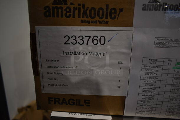 BRAND NEW SCRATCH AND DENT! AmeriKooler 6'x6'x7' Walk In Box w/ Floor. Stock Picture Used as Gallery - See Additional Pictures for Actual Box Panels - Image 9 of 10