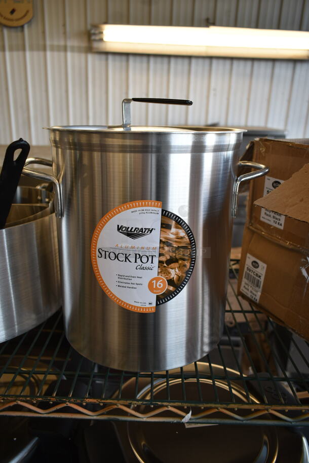 2 BRAND NEW Items; Choice 5-Piece Vegetable and Pasta Cooker Set with 20 Qt. Aluminum Pot w/ 5 Qt. Stainless Steel Insets and Vollrath 16 Quart Stock Pot. 2 Times Your Bid! - Image 5 of 6