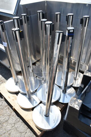 PALLET LOT of 13 Hubert Pathways Metal Stanchion. 13 Times Your Bid! 