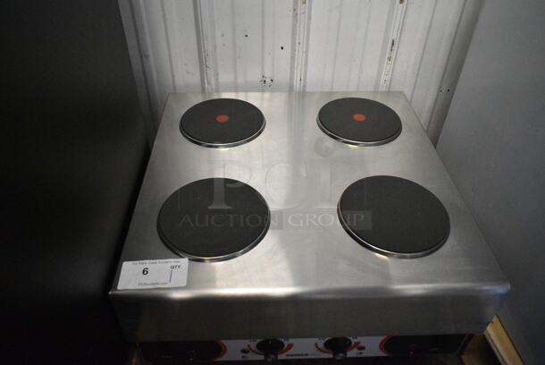 BRAND NEW SCRATCH AND DENT! Nemco 6311-4-240 Electric Countertop Raised Hot Plate with 4 Solid Burners. 240 Volts.   - Image 5 of 5