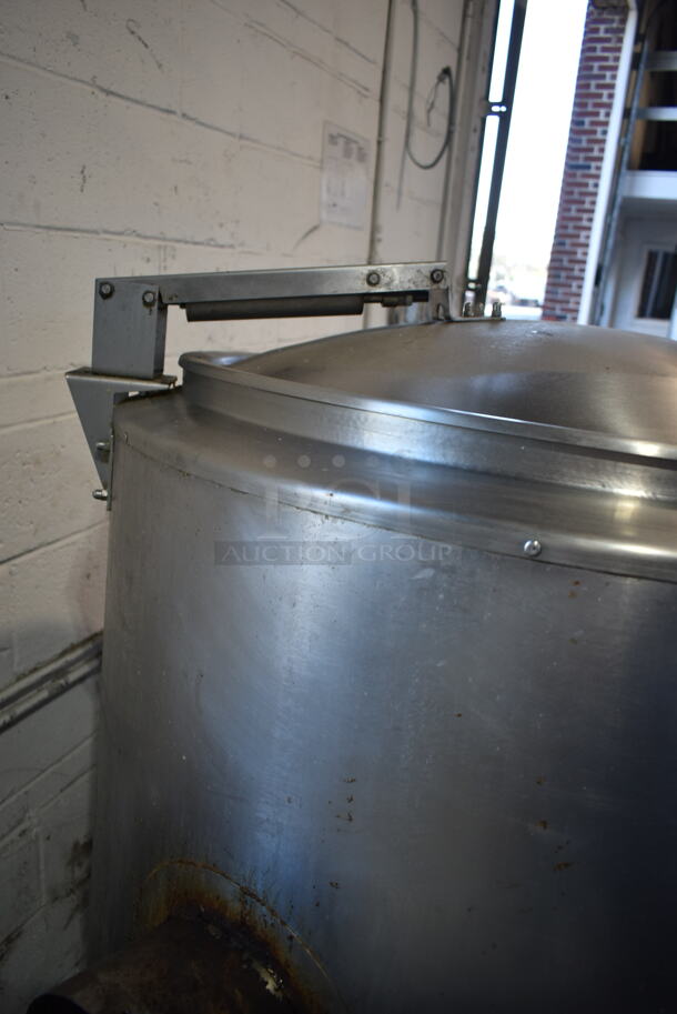 2020 Groen AH/1E-80 Stainless Steel Commercial Floor Style Direct Steam Powered 80 Gallon Steam Kettle.  - Image 7 of 9