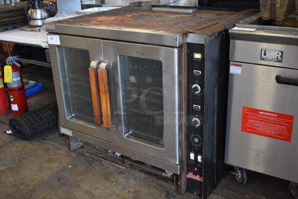 Vulcan Snorkel Stainless Steel Commercial Natural Gas Powered Full Size Convection Oven w/ View Through Doors, Metal Oven Racks and Thermostatic Controls. 40x40x35 - Image 8 of 10