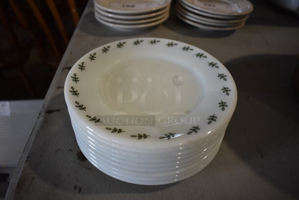 10 White Ceramic Plates. 6.75x6.75x1. 10 Times Your Bid!