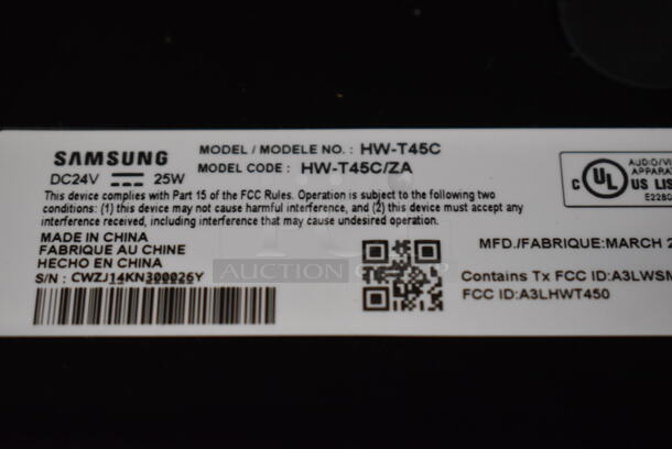 11 Various Sound Bars; 4 Samsung HW-Q6CRV, Samsung HW-MM55/ZA, Samsung HW-T50M, 3651HDX, Samsung HW-R60MV, Samsung HW-T45C, 3651ED0X, Sony HT-X8500. Includes 36x3x2. 11 Times Your Bid! - Image 10 of 12