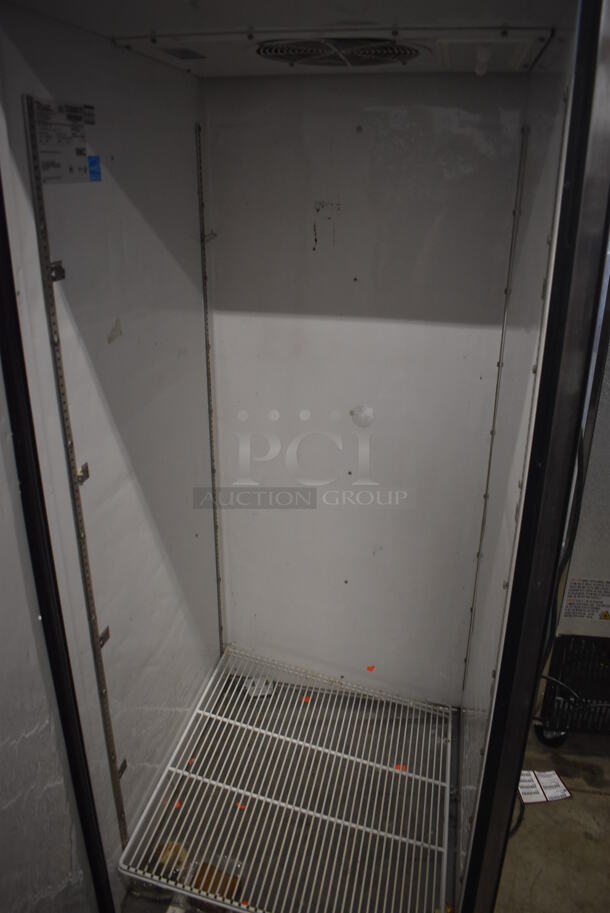 2012 True TG1R-1S ENERGY STAR Stainless Steel Commercial Single Door Reach In Cooler w/ Poly Coated Racks on Commercial Casters. 115 Volts, 1 Phase. 29x35x83. Tested and Working! - Image 5 of 5