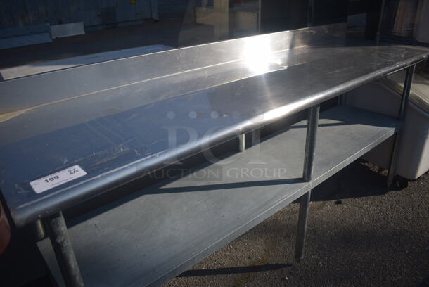 Commercial Stainless Steel Work Table With Undershelf On Galvanized Legs. - Image 2 of 3
