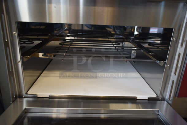 BRAND NEW SCRATCH AND DENT! Avantco 177DDPO18DSM Stainless Steel Commercial Countertop Electric Powered Pizza Oven w/ Cooking Stones. 240 Volts, 1 Phase. - Image 4 of 8