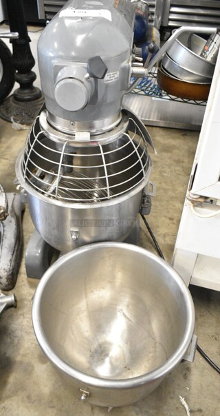 Hobart Metal Commercial Countertop 20 Quart Planetary Dough Mixer w/ 2 Stainless Steel Mixing Bowl, Bowl Guard and Whisk Attachment. Tested and Working!
