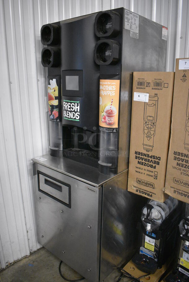 2016 Multiplex Model MB-8-1 Stainless Steel Commercial Blend In Cup Workstation on Single Door Undercounter Cooler. 115 Volts, 1 Phase. 26x33x75. Tested and Working! - Image 2 of 6