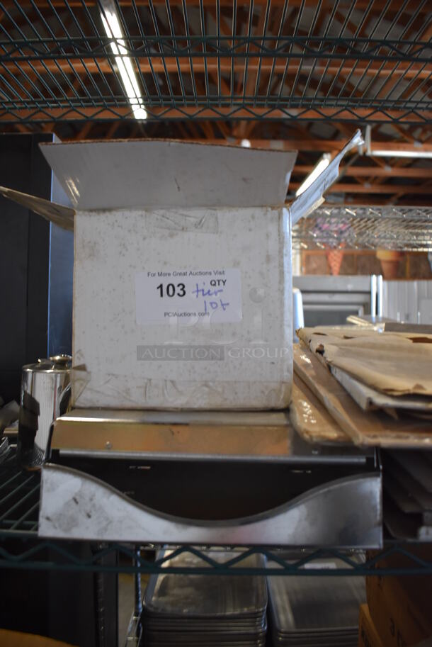 ALL ONE MONEY! Tier Lot of Various Items Including Metal Panels and Metal Towel Dispenser - Image 4 of 7