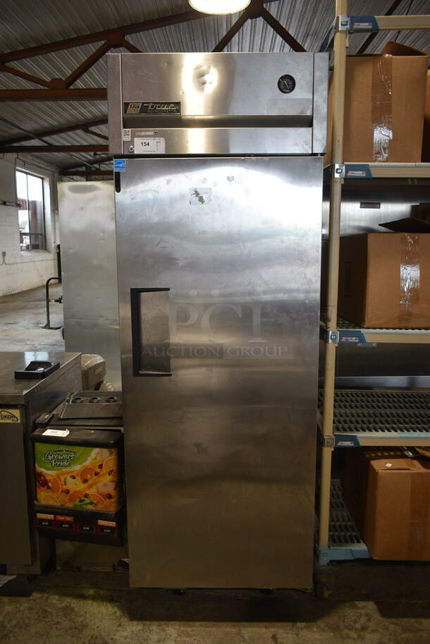 2015 True TG1R-1S ENERGY STAR Stainless Steel Commercial Single Door Reach In Cooler w/ Poly Coated Racks on Commercial Casters. 115 Volts, 1 Phase. - Image 1 of 6