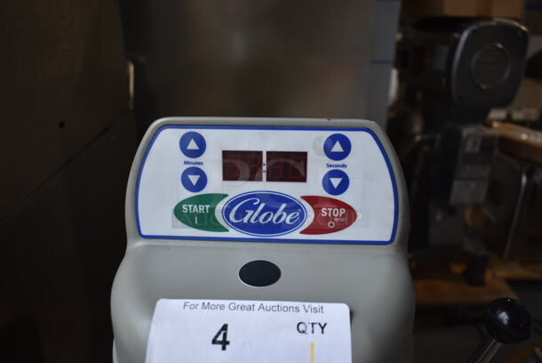 BRAND NEW SCRATCH AND DENT! 2023 Globe SP20 Metal Commercial Countertop 20 Quart Planetary Dough Mixer w/ Bowl Guard. 110 Volts, 1 Phase. Tested and Powers On But Parts Do Not Move - Image 3 of 7