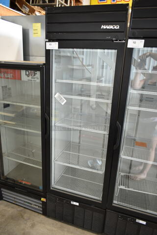 2019 Habco SE18 Metal Commercial Single Door Reach In Cooler Merchandiser w/ Poly Coated Racks. 115 Volts, 1 Phase. Tested and Working!