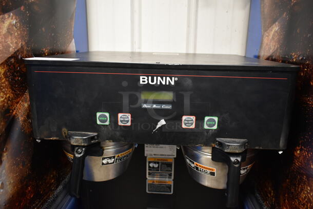 2012 Bunn DUAL TF DBC Metal Commercial Countertop Dual Coffee Machine w/ Hot Water Dispenser and 2 Metal Brew Baskets. 120/208-240 Volts, 1 Phase.  - Image 2 of 6