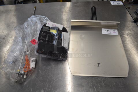 ALL ONE MONEY! Two Tier Lot of Various BRAND NEW SCRATCH AND DENT! Items Including 9139523 Taylor 9523 Digital Laser Infrared Thermometer, HP1061238SP Frymaster 1061238SP Pilot Assy, Nat Ei W/O Cntrl, Metal Rapid Cook Oven Paddle.