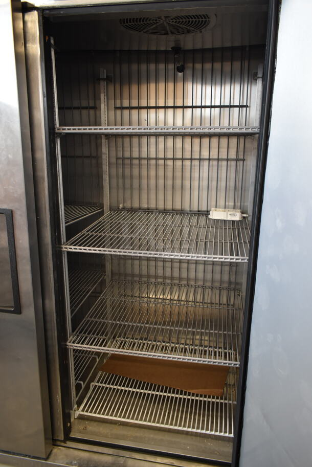 2017 True T-72F-HC Stainless Steel Commercial 3 Door Reach In Freezer w/ Poly Coated Racks on Commercial Casters. 115 Volts, 1 Phase. Tested and Working! - Image 8 of 9