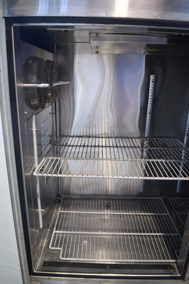 Glastender BB84-L1-SNH(LLR) Stainless Steel Commercial 3 Door Back Bar Cooler. 115 Volts, 1 Phase. Tested and Working!
 - Image 3 of 6