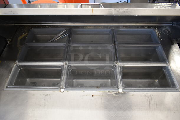 2015 Continental SW48-18M Stainless Steel Commercial Sandwich Salad Prep Table Bain Marie Mega Top. 115 Volts, 1 Phase. Tested and Working! - Image 4 of 9