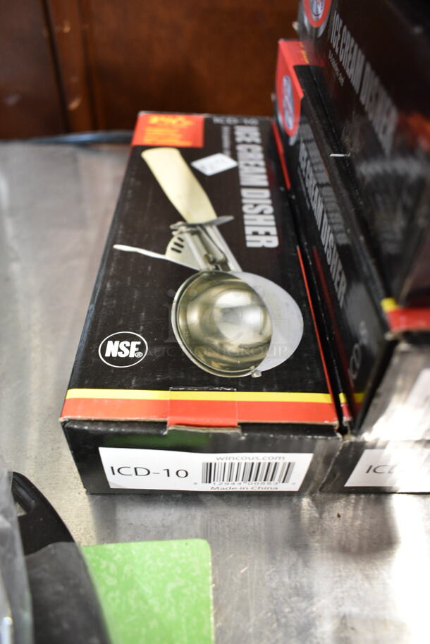 10 BRAND NEW IN BOX! Stainless Steel Ice Cream Dishers / Scoopers; ICD-40, 3 ICD-8, 2 ICD-12, 3 ICD-6 and ICD-10. 10 Times Your Bid! - Image 9 of 9