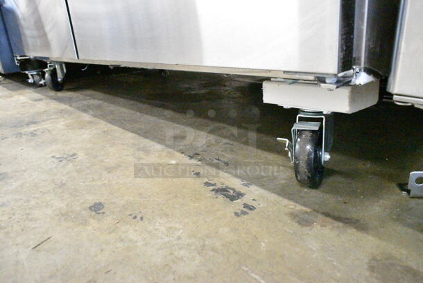 2023 Avantco 178SSWT60FHC Stainless Steel Commercial 2 Door Work Top Cooler on Commercial Casters. 115 Volts, 1 Phase. Tested and Working! - Image 3 of 7
