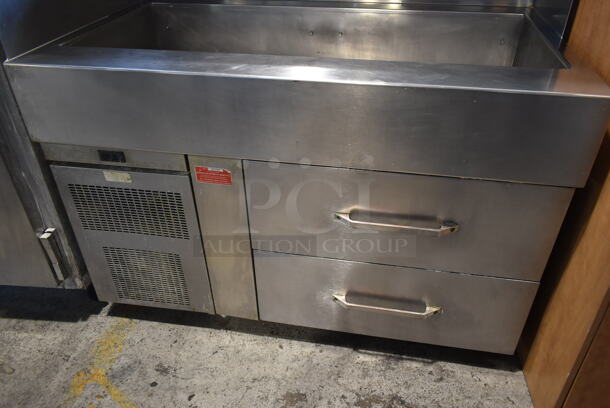 2013 Randell 51356PR Stainless Steel Commercial Prep Table w/ 2 Drawers and Over Shelf. 115 Volts, 1 Phase. Tested and Does Not Power On - Image 4 of 9