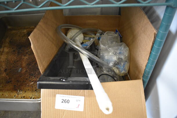 ALL ONE MONEY! Lot of Various Ice Cream Machine Pieces Including Drip Tray and Grate