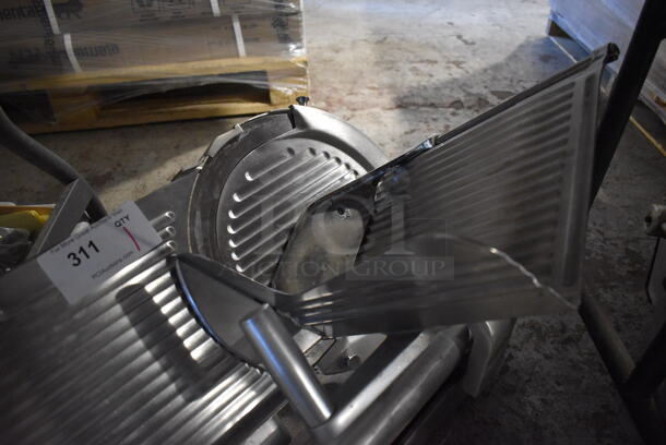 Chefmate Stainless Steel Commercial Countertop Automatic Meat Slicer. 115 Volts, 1 Phase. 20x24x19. Tested and Working! - Image 3 of 5